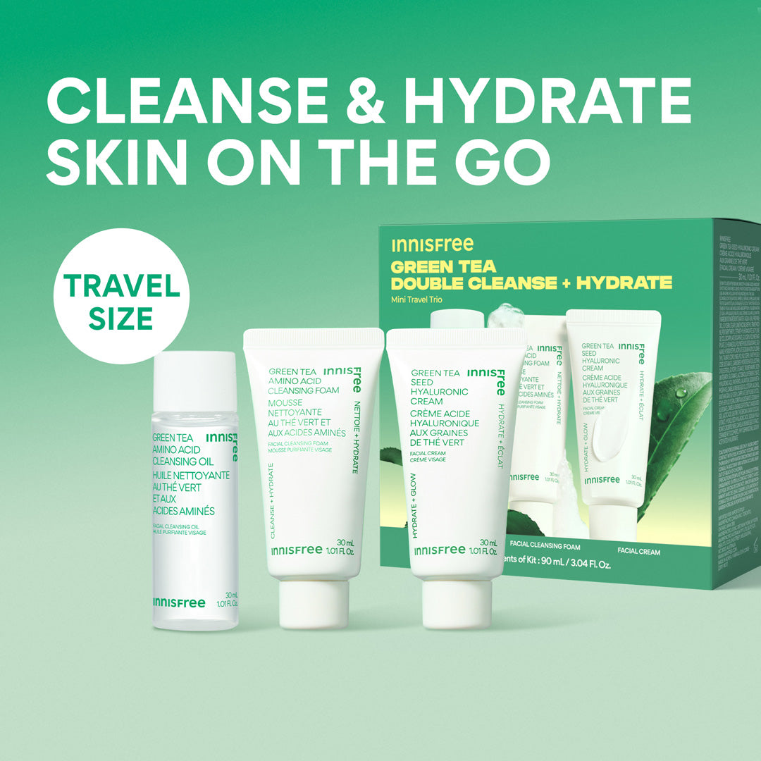 Green Tea Mini Double Cleanse + Hydrate Trio - Image 2
