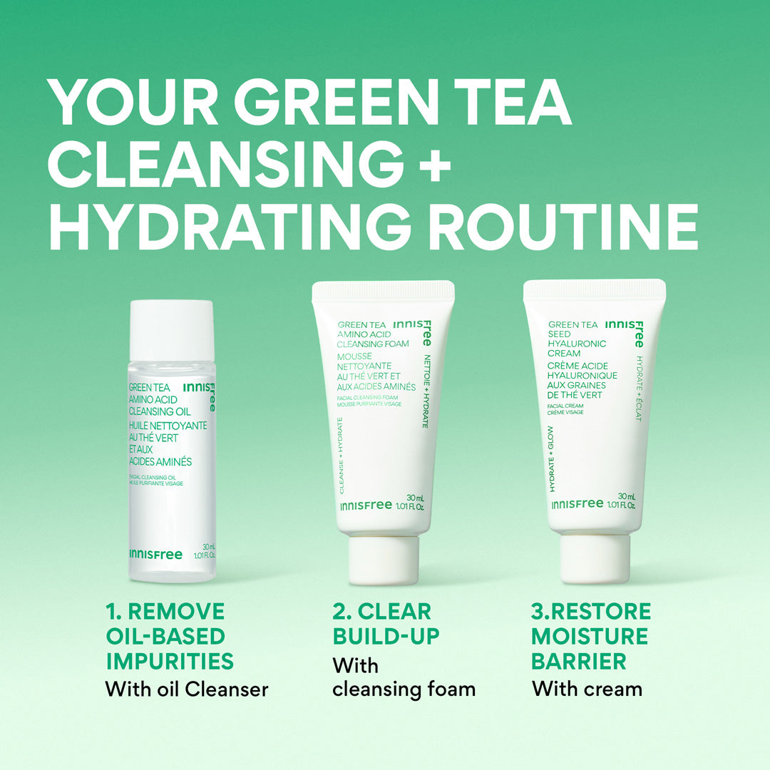 Green Tea Mini Double Cleanse + Hydrate Trio - Image 4